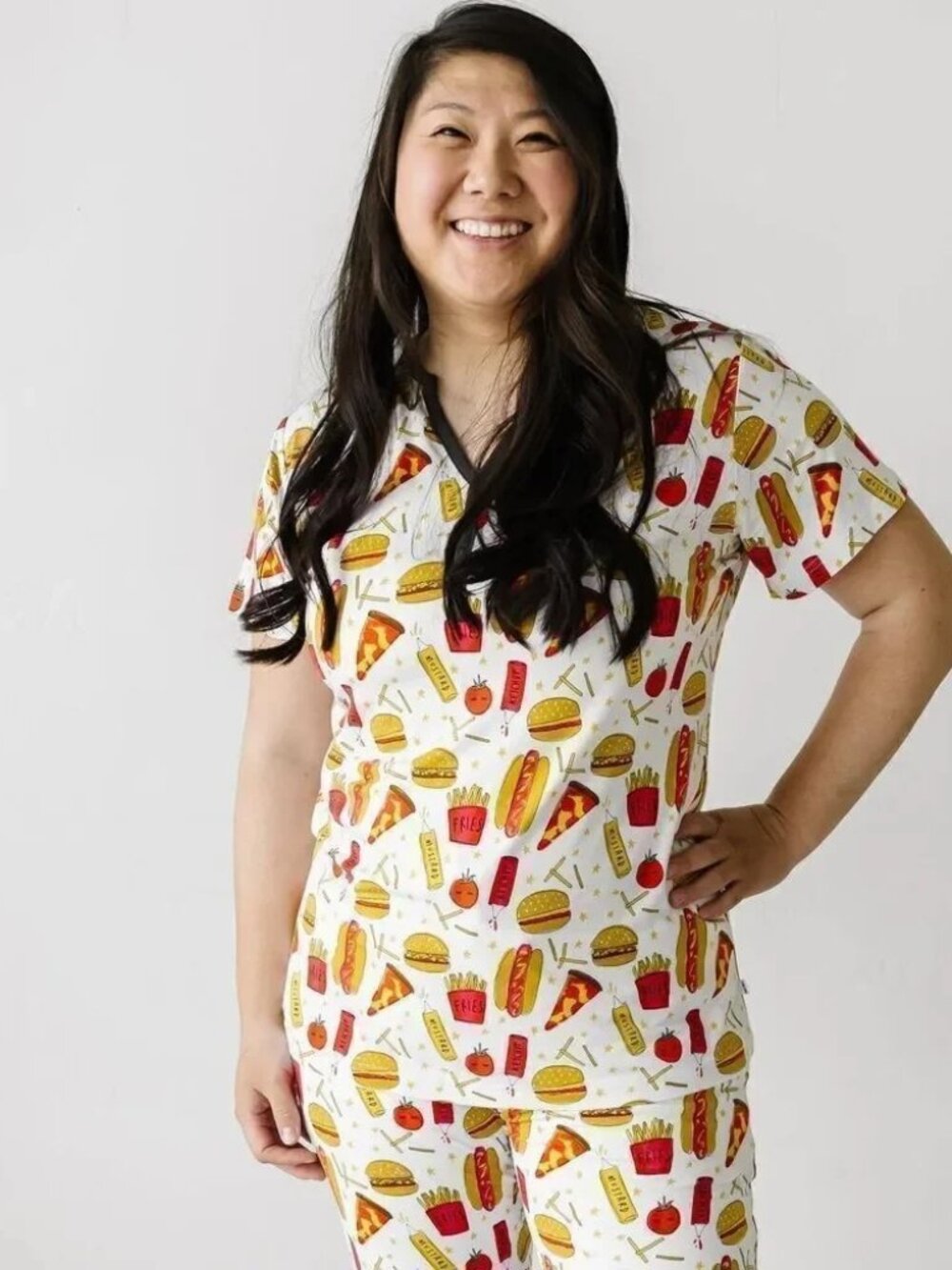 Little Sleepies Fast Foodie Two-Piece Bamboo Viscose Pajama Set - Adult Small